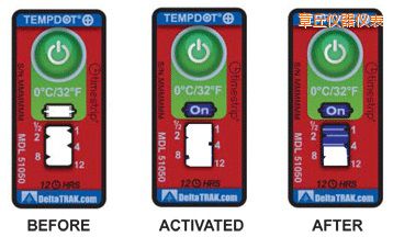 章丘温度指示标签 累计上升时间/温度的标签